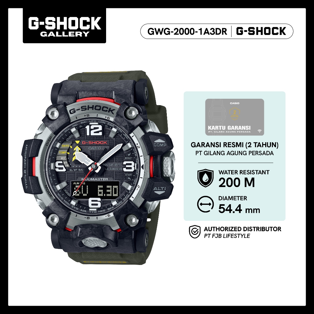 G-Shock G-LAND MUDMASTER Jam Tangan Pria GWG-2000-1A3DR Original