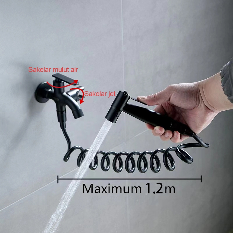 Jet Shower Closet Stainless/Kran Cabang Shower 2/Jet Washer Toilet/Bidet Toilet/Kran Closet Duduk