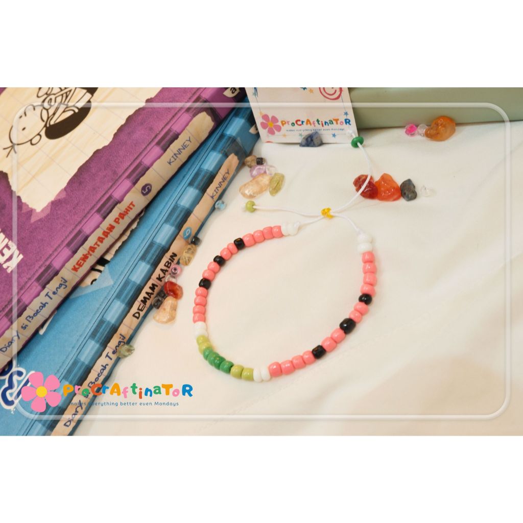 Watermelon Beads Bracelet / Gelang Manik-manik Tema Semangka /