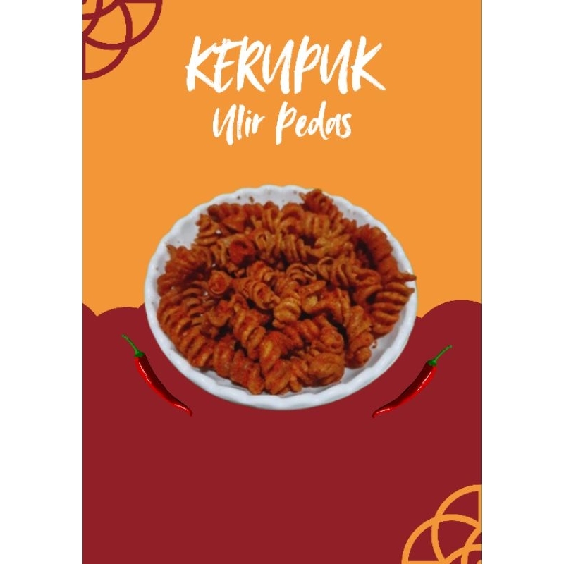 

Kerupuk ulir pedass enak gurih