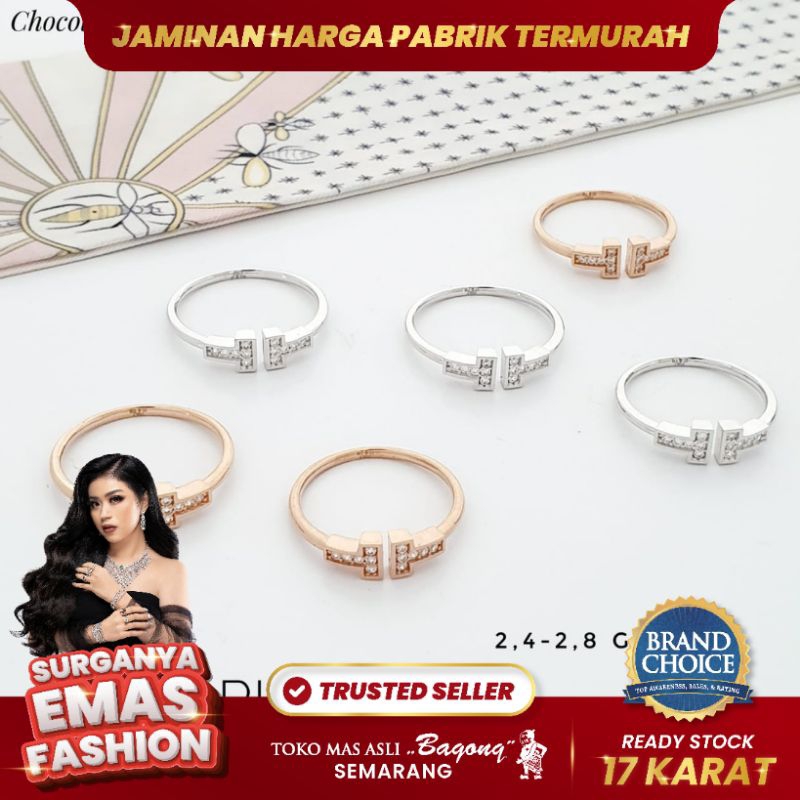 CINCIN FASHION KOREA 17K/750-ASLI BAGONG GOLD BAGONG EMAS