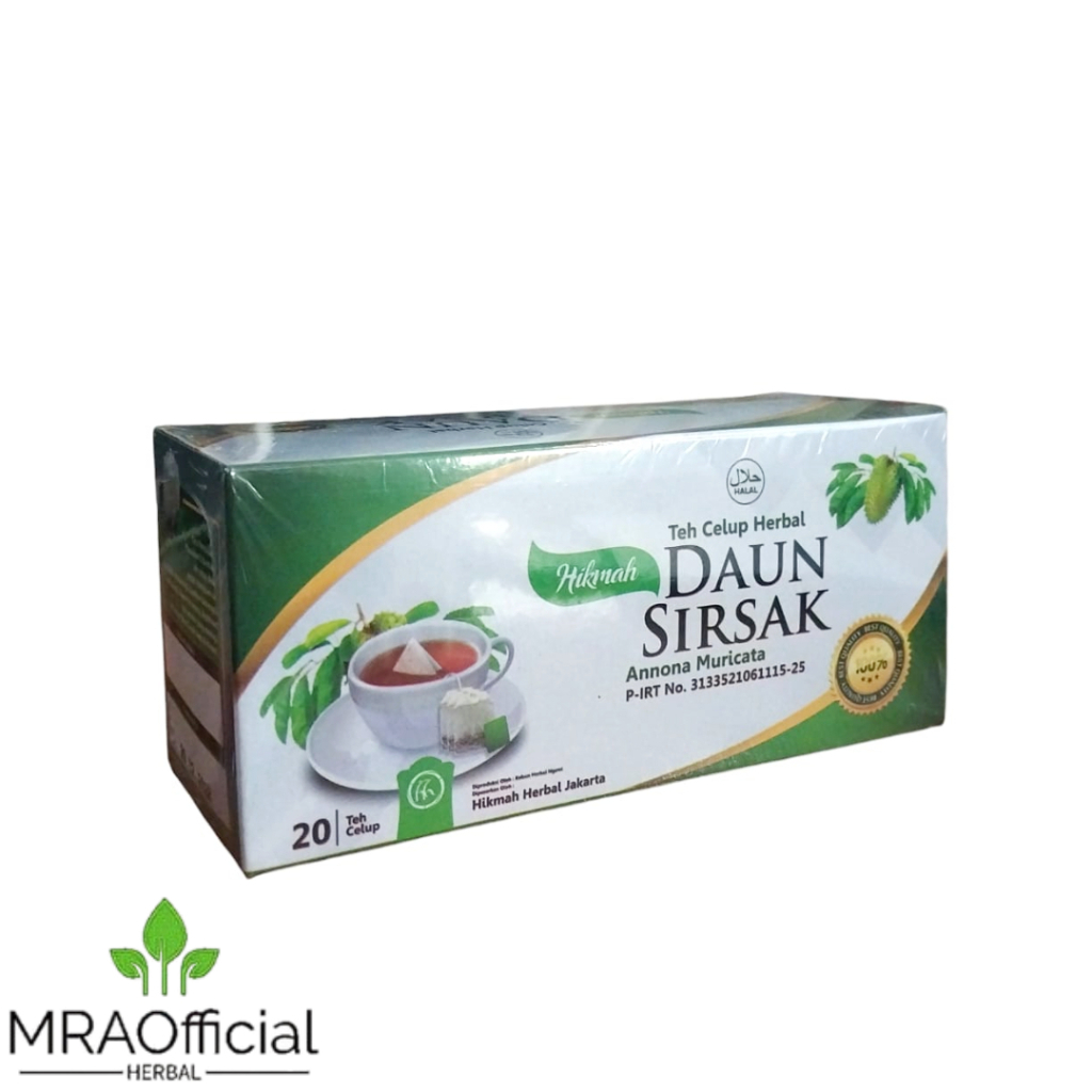 

Teh Celup Daun Sirsak Hikmah | Teh Herbal Daun Sirsak Isi 20 Tea Bag Original