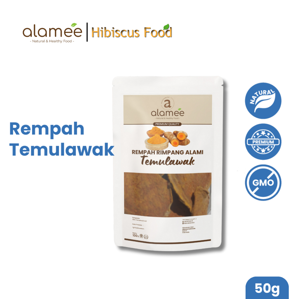 

ALAMEE Temulawak Kering Dried Curcuma Iris Rempah Organik Temu Lawak Bumbu Masakan Seasoning 50gr