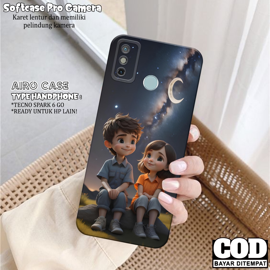 Case TECNO SPARK 6 GO - Softcase TECNO SPARK 6 GO - Fashion Case KARTUN - Casing TECNO SPARK 6 GO - 