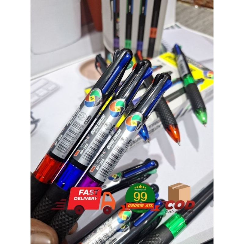 

QUAD COLOR Pulpen 4 WARNA/Pulpen 4 in 1 /Pena/Ballpen/bolpoint