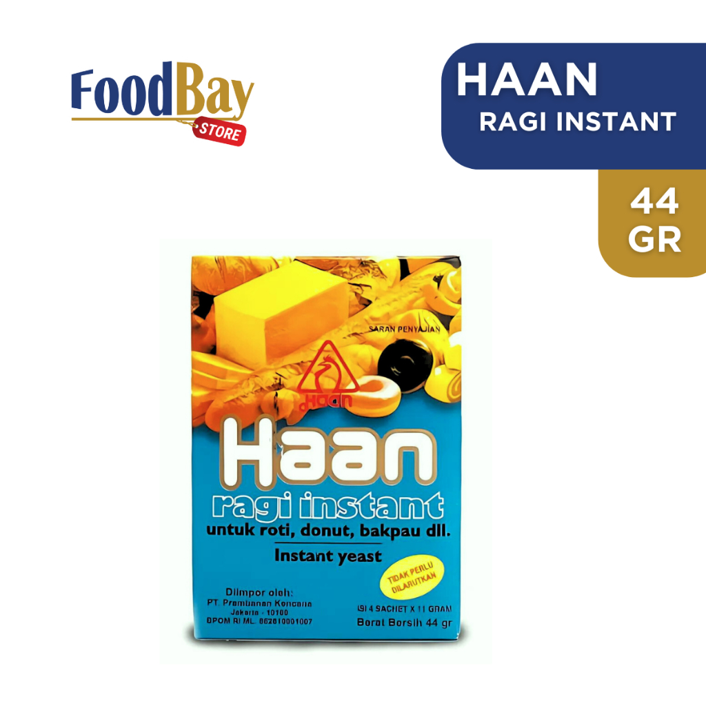 

HAAN Instant Yeast / Ragi Instant Sachets 4x11 Gr New