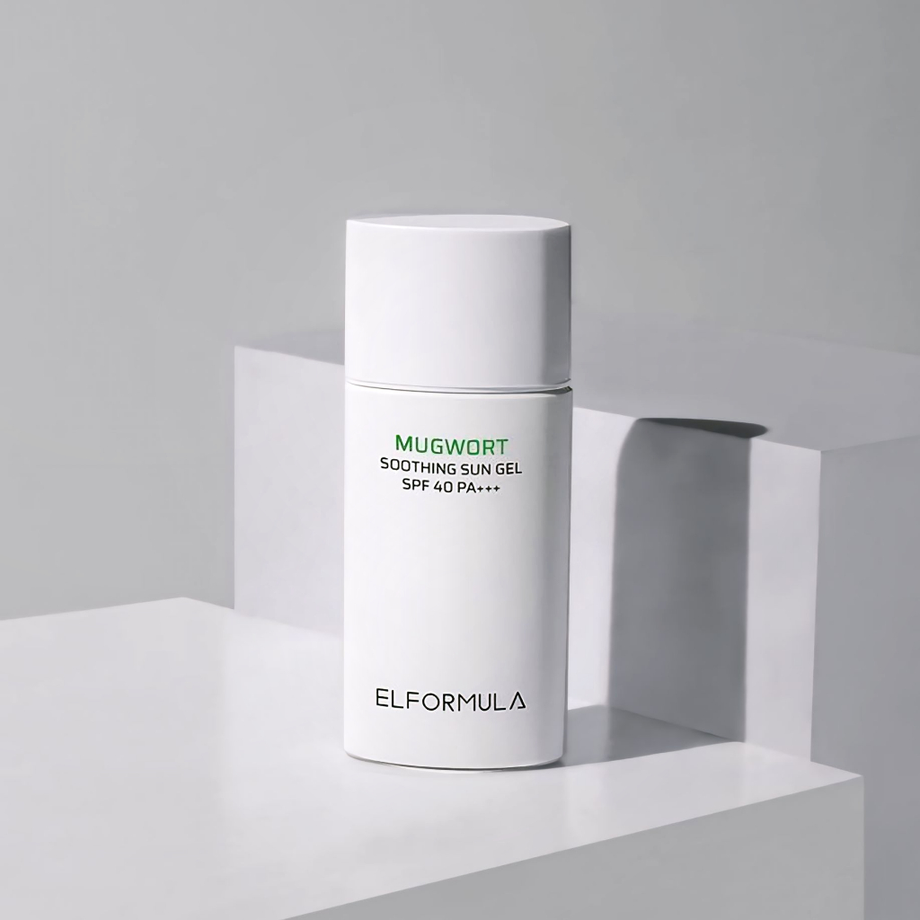 ELFORMULA Sunscreen Mugwort Soothing Sun Gel SPF 40 PA+++ - Sunscreen Gel Transparan dengan Pantheno