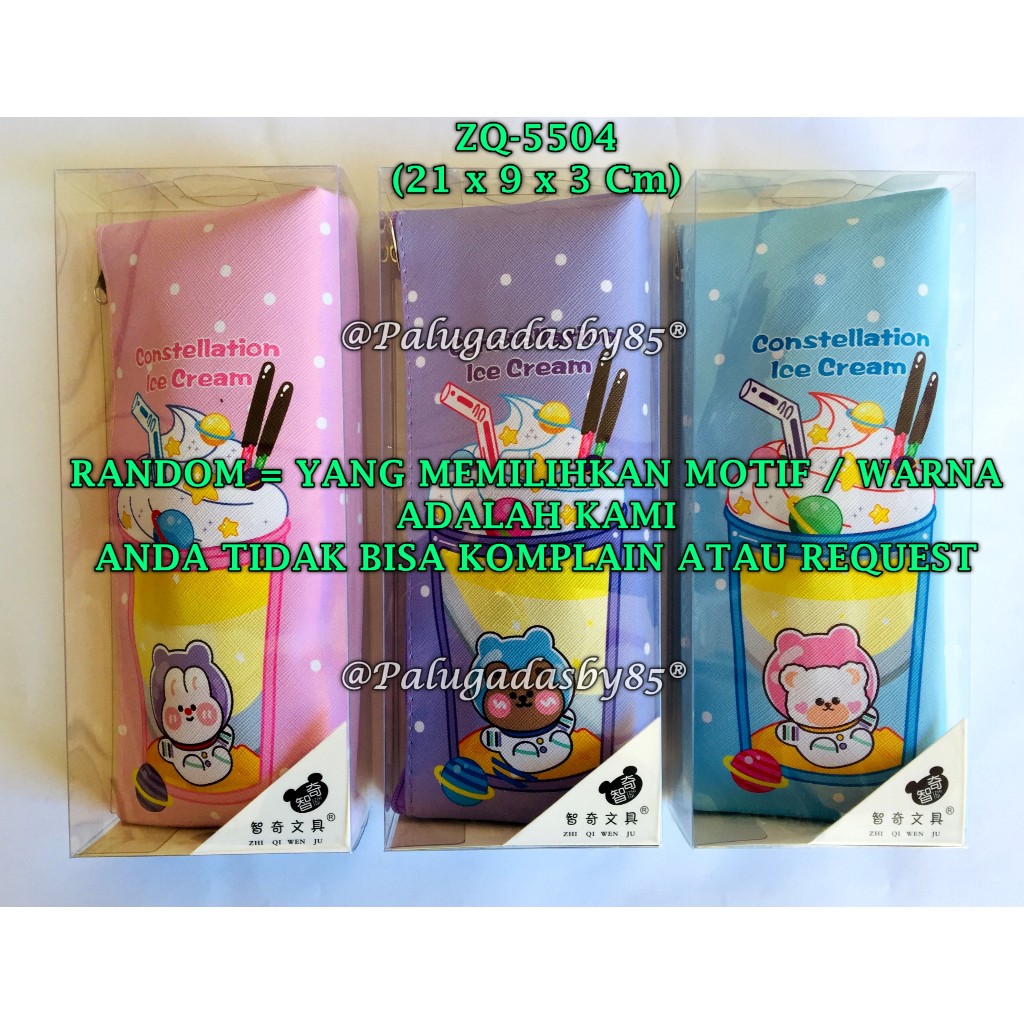 

(1 Biji) GROSIR Tempat Pensil Resleting Karakter ZQ-5504
