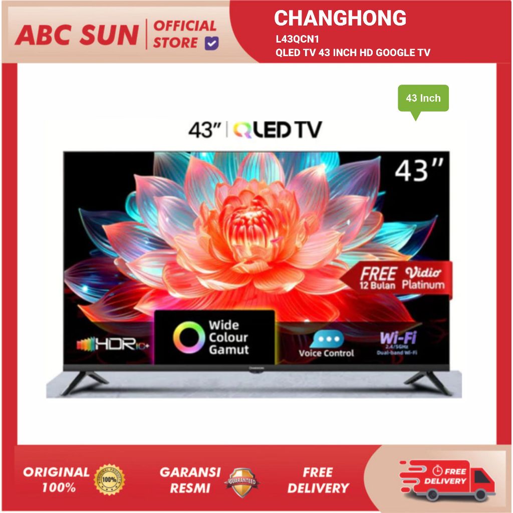 Changhong L43qcn1 QLED TV 43 inch FHD Google Smart TV Digital TV