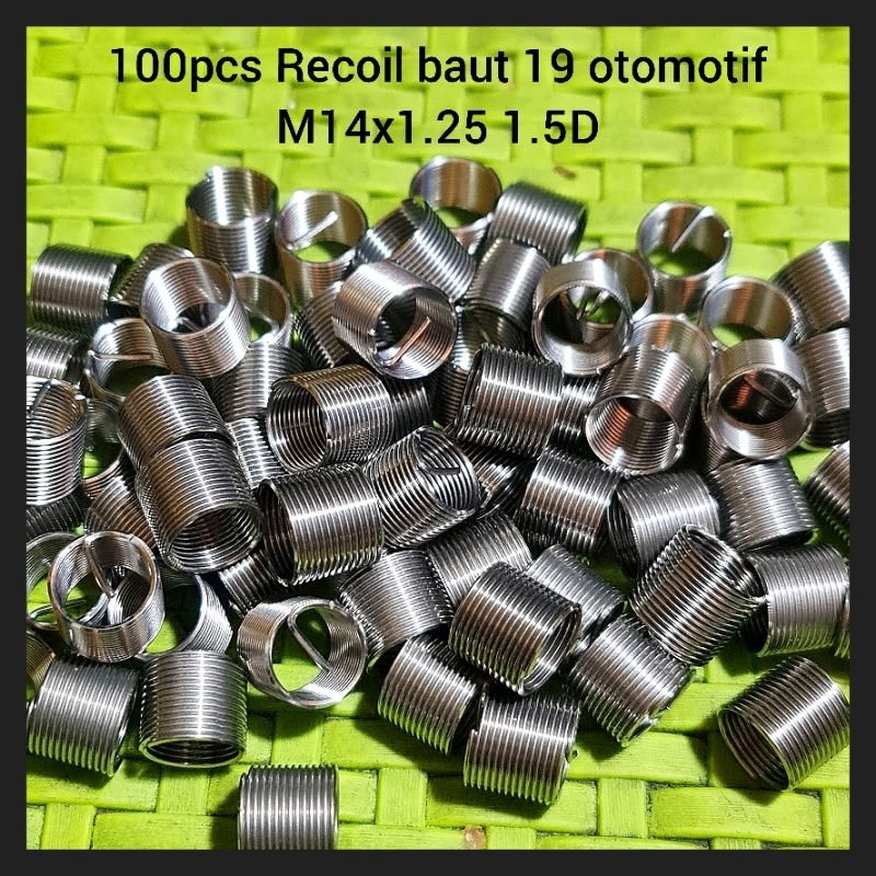 PS00038 paket 100pcs recoil m14x1.25 1.5D recoil baut 19 otomotif