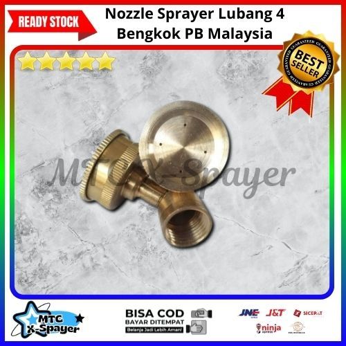 Spuyer Malaysia 4 Mata Bengkok | Nozzle Lubang 4 Malaysia Bengkok | Sprayer Kabut 4 Lubang Malaysia