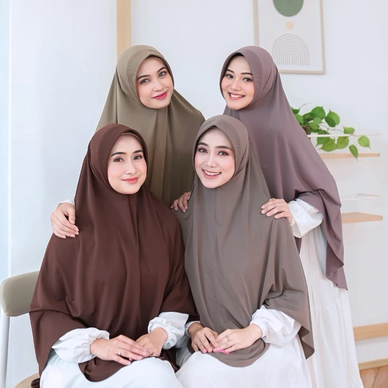Jilbab Harian Ibu Ibu Bergo Pet Hamidah syar’i Jumbo Ukuran XL
