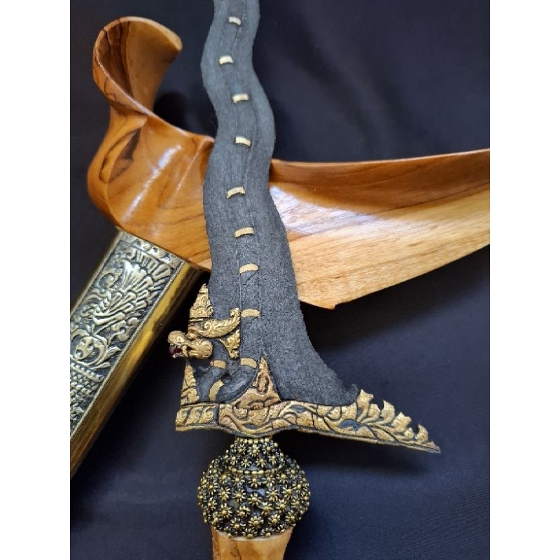Keris Nogo Weling Kinatah Pamor Rambut Sanori Est. Tangguh Mojopait