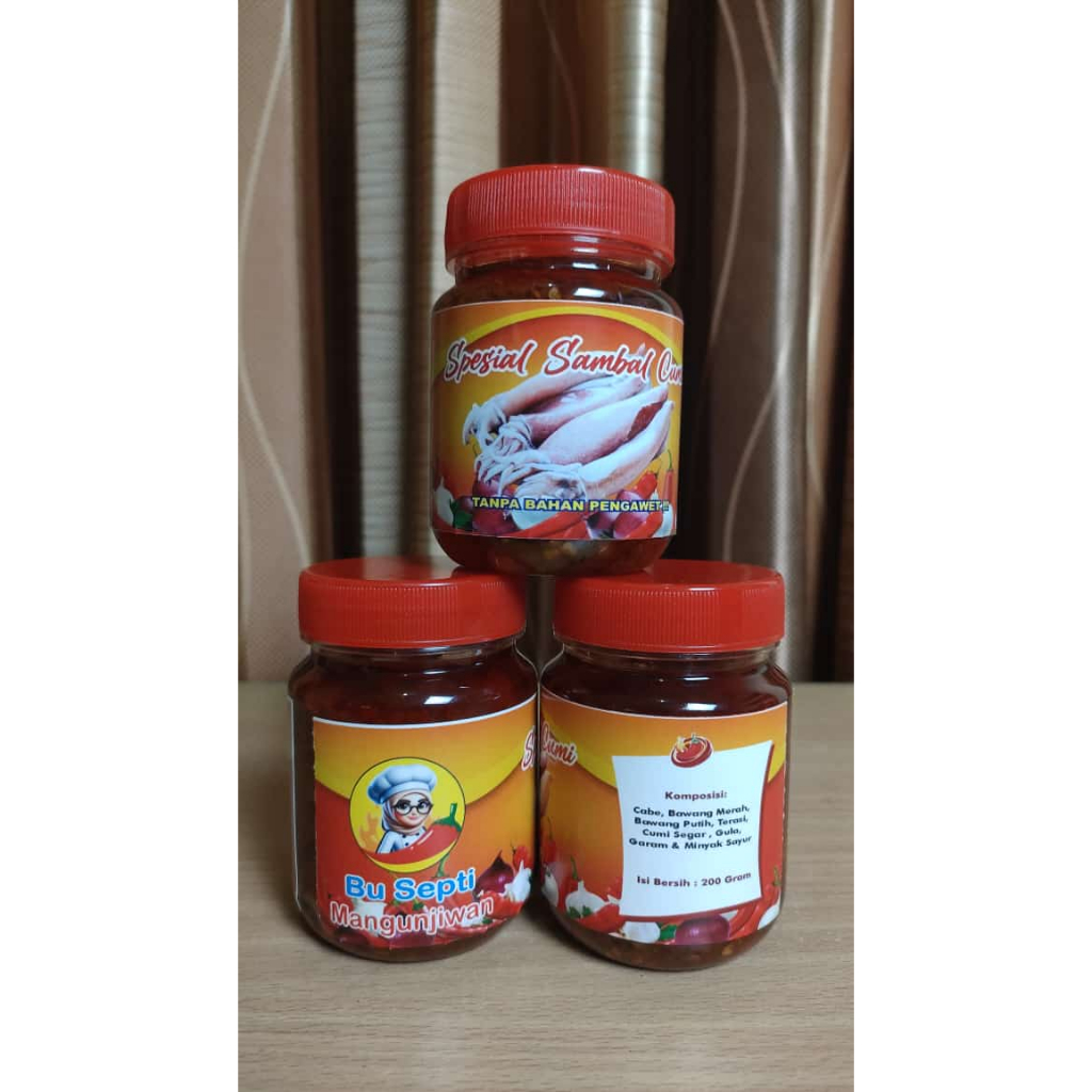 

Spesial sambal cumi bu septi mangunjiwan isi 150 gram