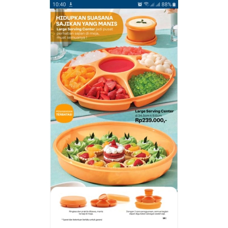Large Serving Center Tupperware