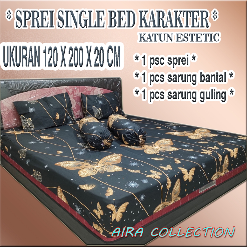 SPREI SINGLE BED KARAKTER 120X200 KATUN AESTHETIC