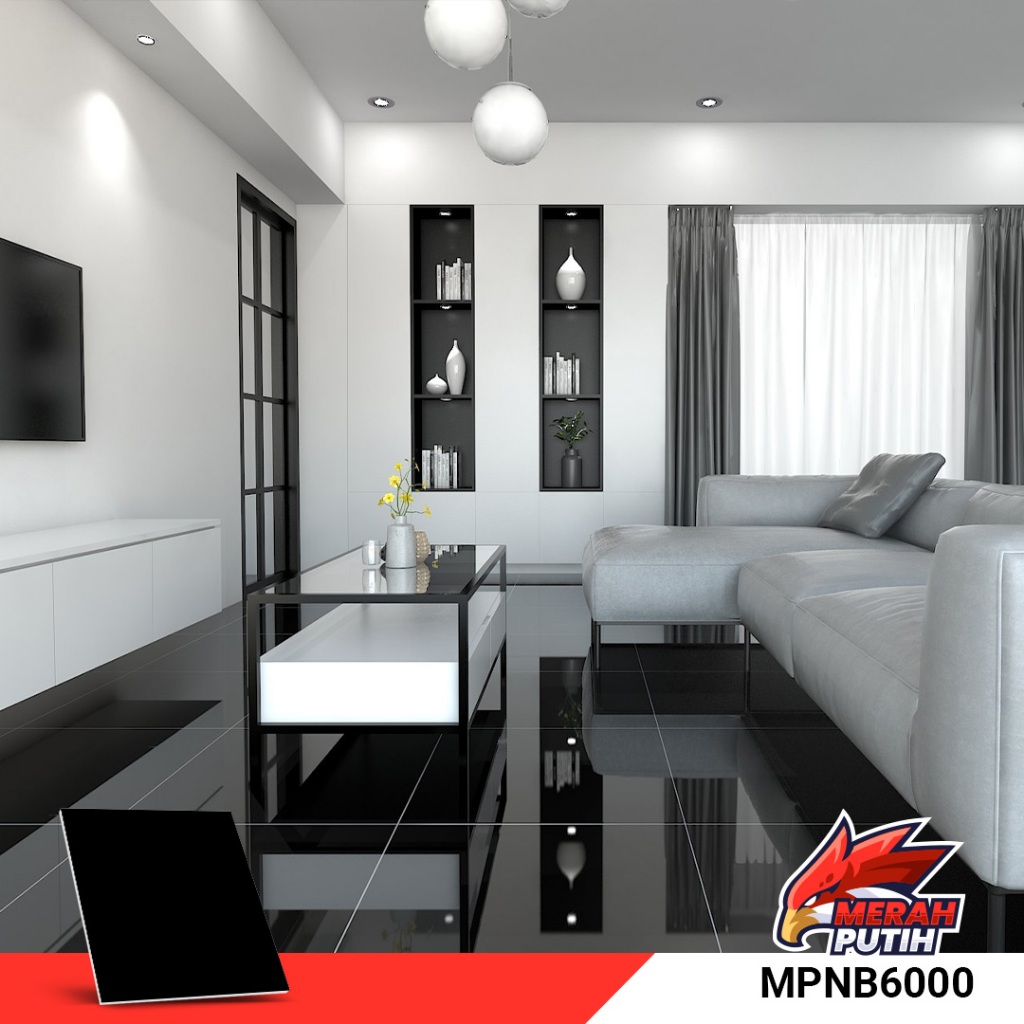 GRANITE MERAH PUTIH 60x60 cm - MPNB6000 - NORMAL BLACK