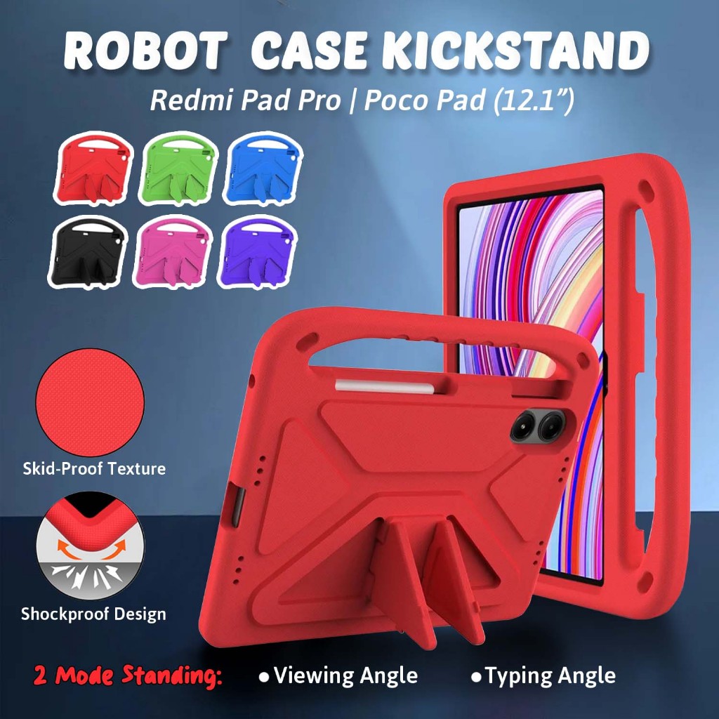 Xiaomi Redmi Pad Pro / Poco Pad 12.1 inch 2024 Softcase Stand Protective Casing Anak Eva Foam Case L
