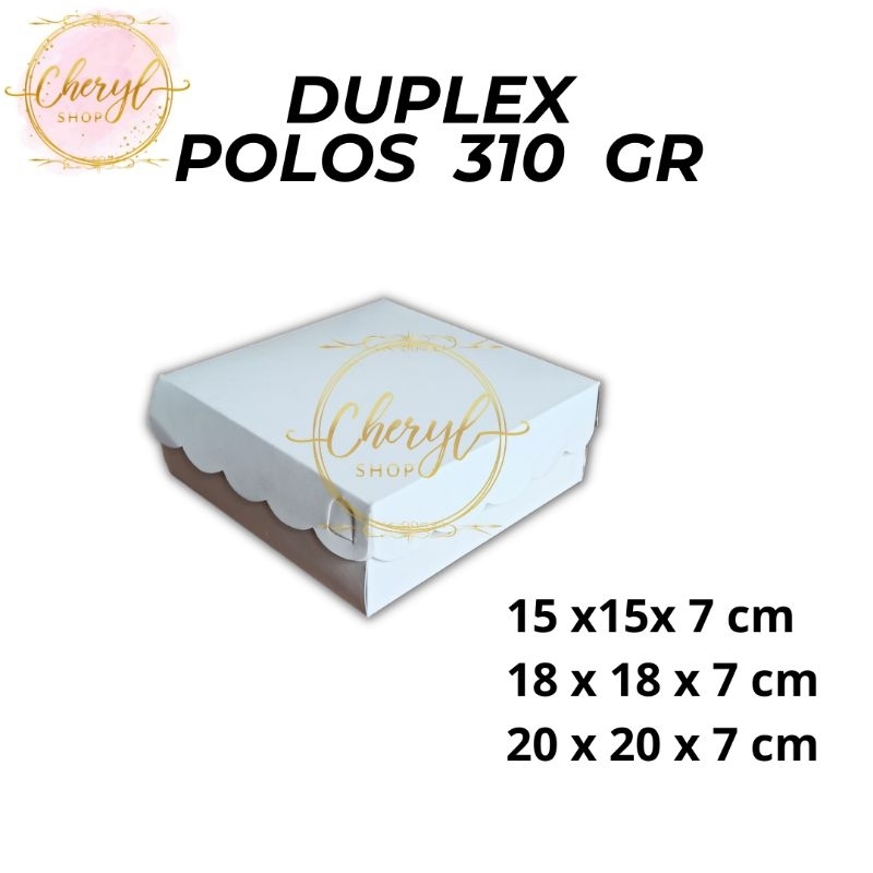 

(10 PCS) DOS / DUS DUPLEX NASI PUTIH POLOS UK 15 x 15 x 7 CM & 18 x 18 x 7 CM & 20 x 20 x 7 CM / Kardus Box Kotak Hampers Duplex Putih Nasi Polos