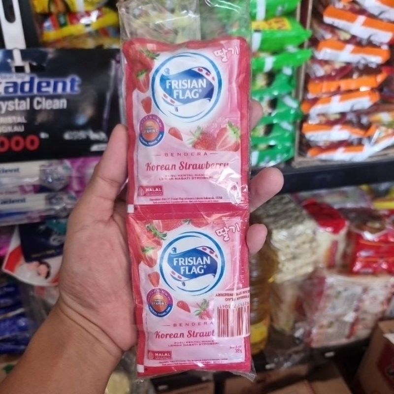 

Susu Bendera Frisian Flag Strawberry 1 Renceng Isi 6 Pcs