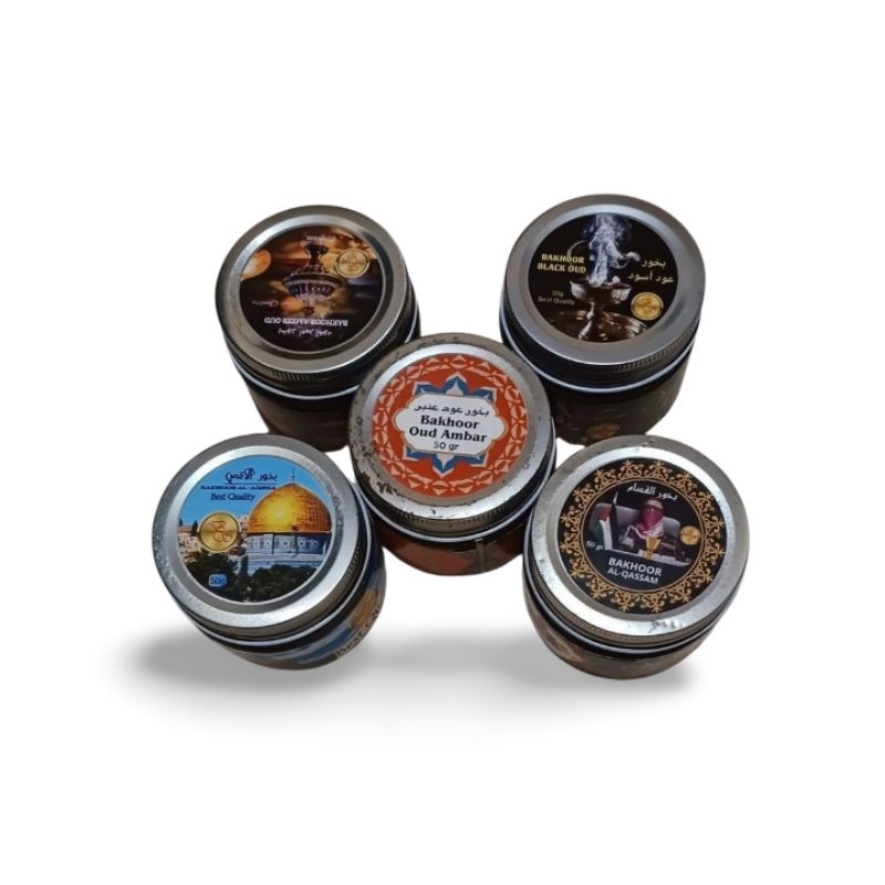 Buhur black oud/buhur amee roud/buhur alqassam/buhur Al-aqsha/buhur Ambar oud bukhur BS 50gr dupa wa