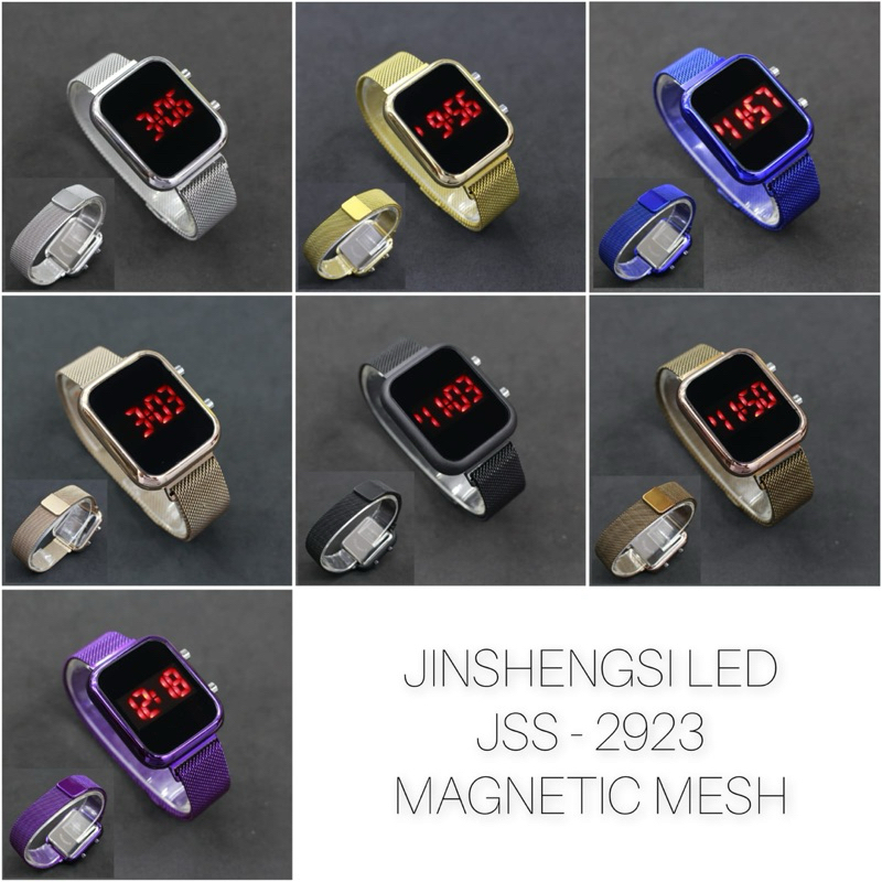 Jam Tangan Led Watch Magnet Segi Oval Bulat