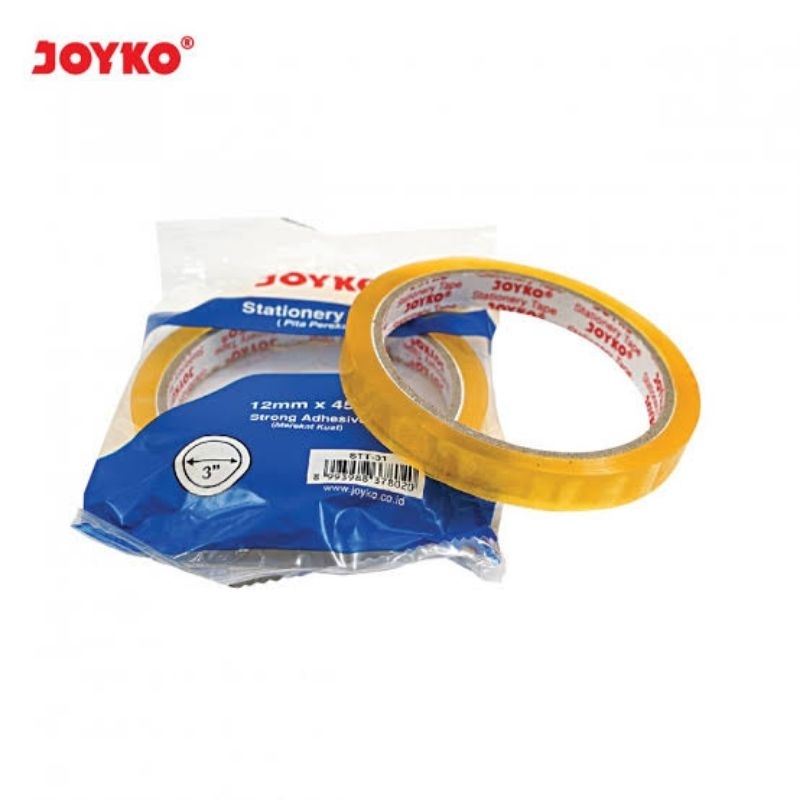 

STATIONERY TAPE STT-31 JOYKO 12MM X 45M / PITA PEREKAT ISOLASI ½" STT31 JOYKO
