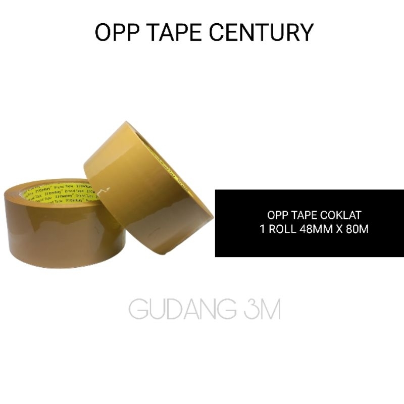 

LAKBAN OPP COKLAT/BROWN CENTURY 45 MIC 48mm x 80M