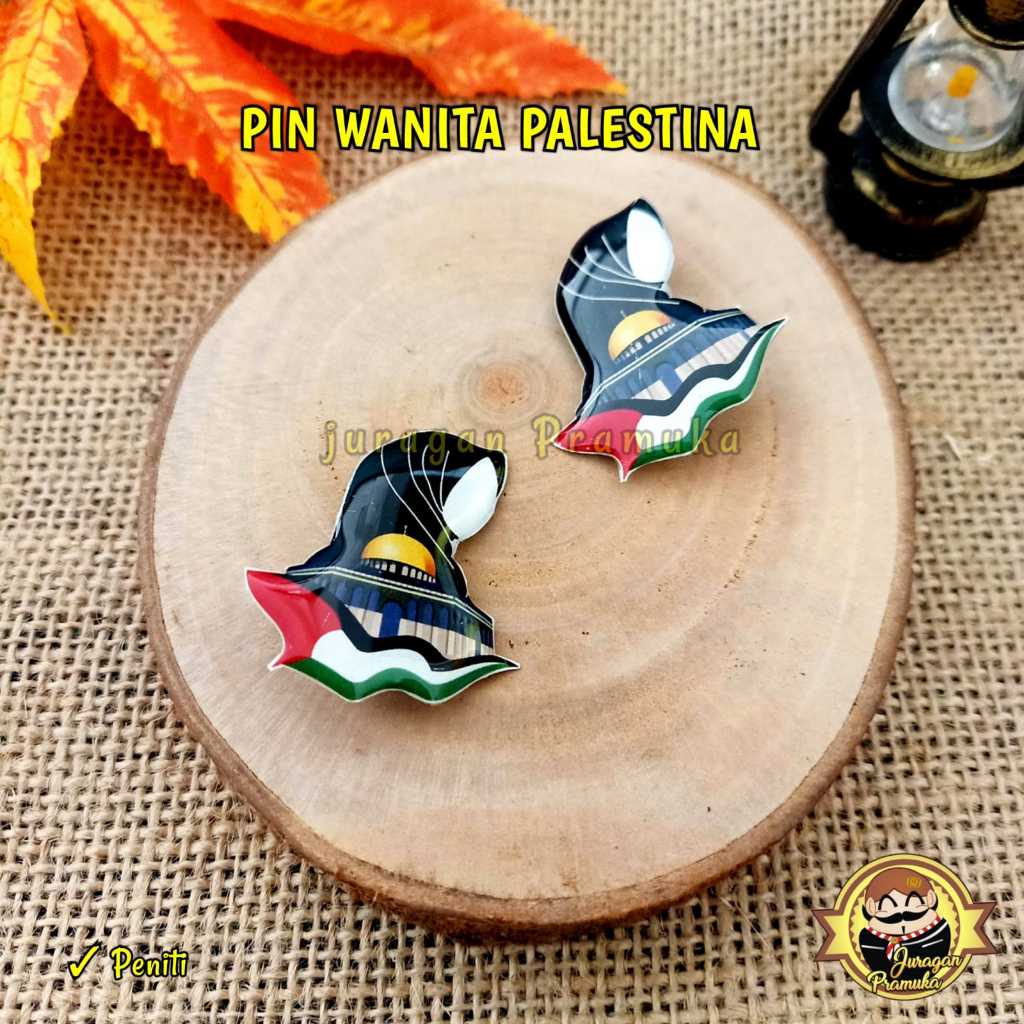 Pin wanita palestina / pin palestina / pin wanita kerudung palestina