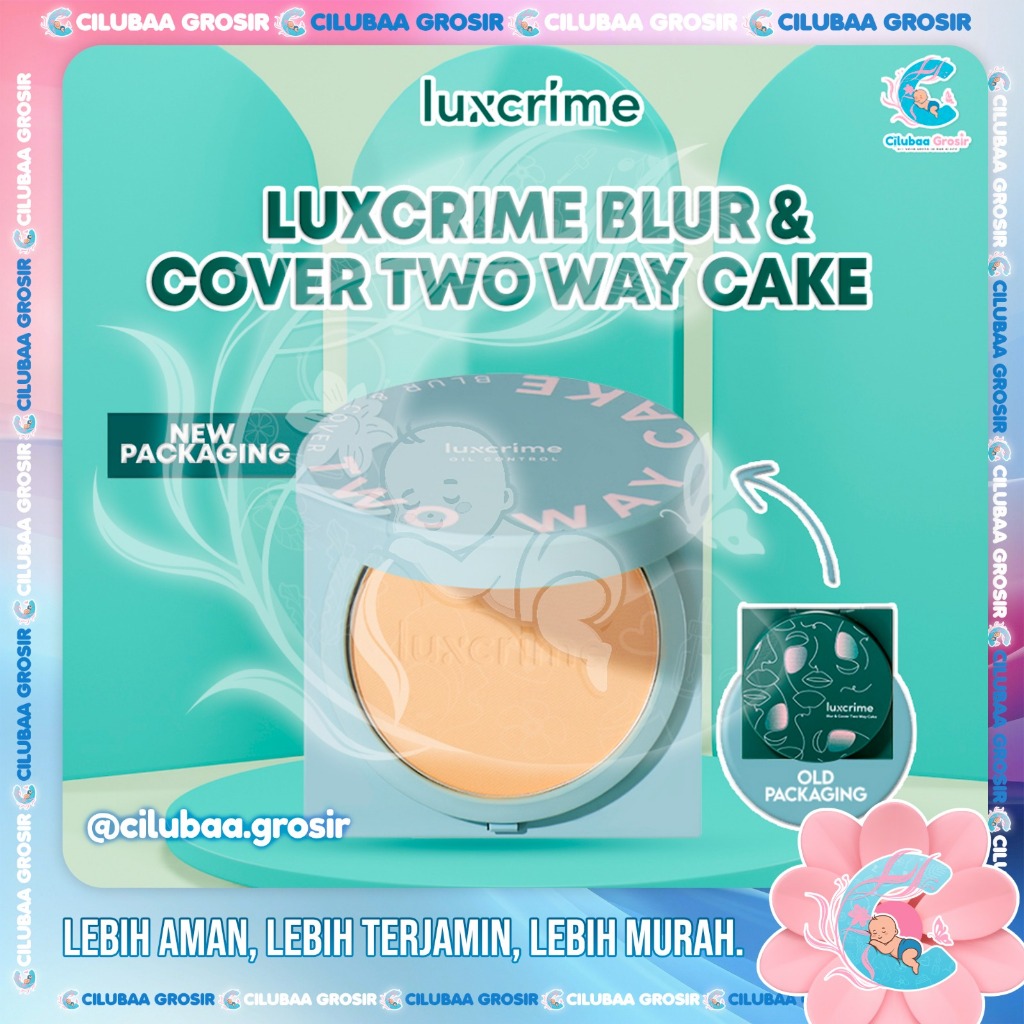 Luxcrime Blur & Cover Two Way Cake 8.5 gr || Luxcrime Mini Blur & Cover Two Way Cake 4.5gr