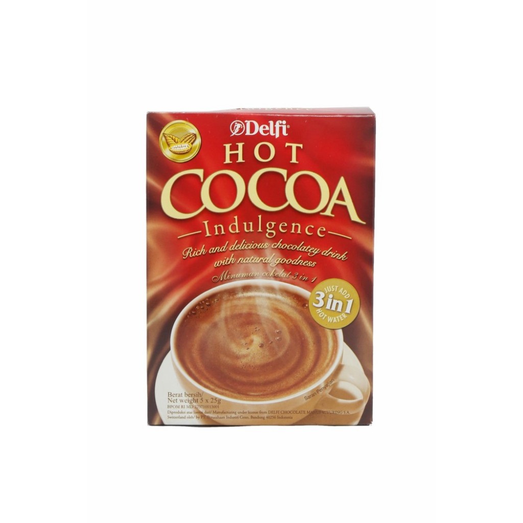 

Delfi Hot Cocoa Indulgence Chocolate Drink Natural Minuman Rasa Cokelat 3in1 Choco Drinks Halal