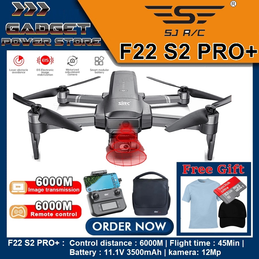 Drone SJRC F22S 4K PRO 3.5KM Version EIS Drone GPS 2Axis Gimbal