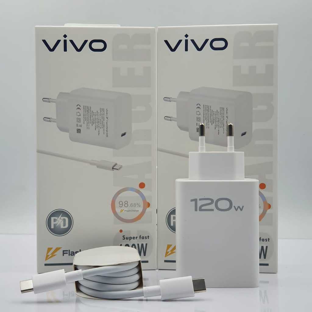 Charger Vivo Original 120 Watt Colokan Type C Ke Type C