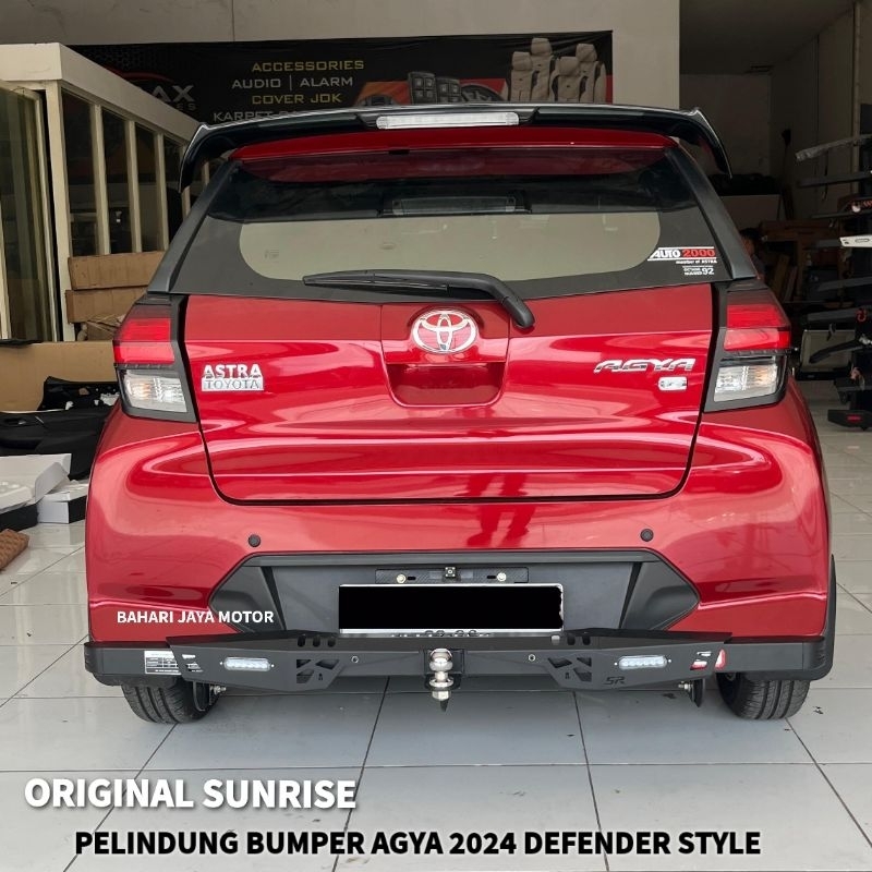 PELINDUNG BUMPER BELAKANG NEW AGYA 2024 MODEL DEFENDER ORIGINAL SUNRISE