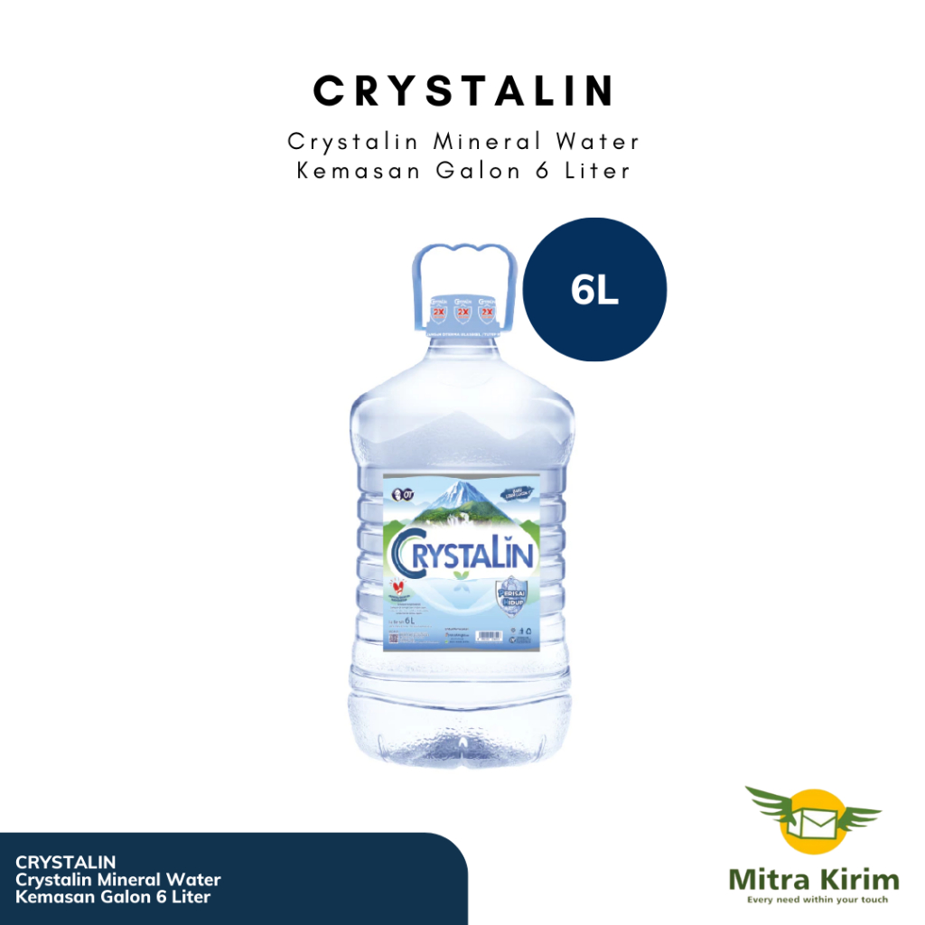 

Crystalin Air Mineral Kemasan 6 Liter - Per Galon 6 Liter