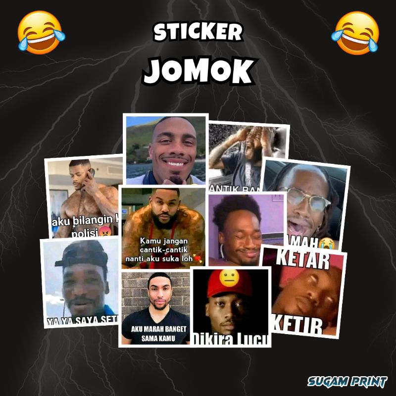 

Sticker "Jomok" || Sticker Scrapbook, Notebook, HP, Helm, Laptop, Koper, dll