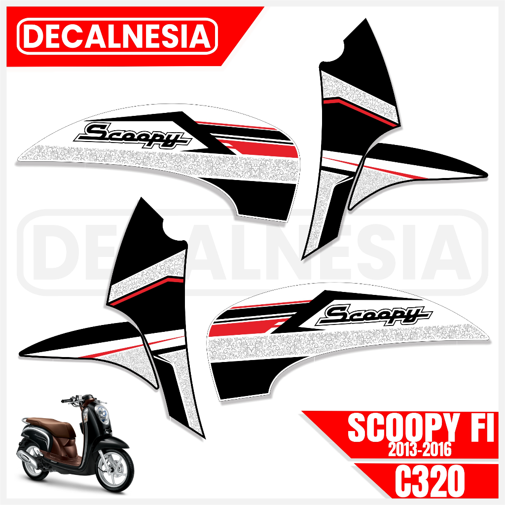 Striping Sticker Scoopy FI 2013 2014 2015 2016 Stiker Motor Old Variasi List Racing Modifikasi C320