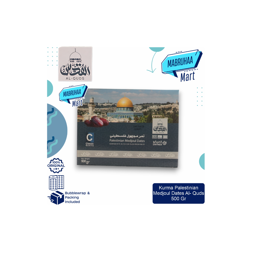 

Kurma Medjol 500 Gr Medjool Palestine Al Quds Medjoul Premium