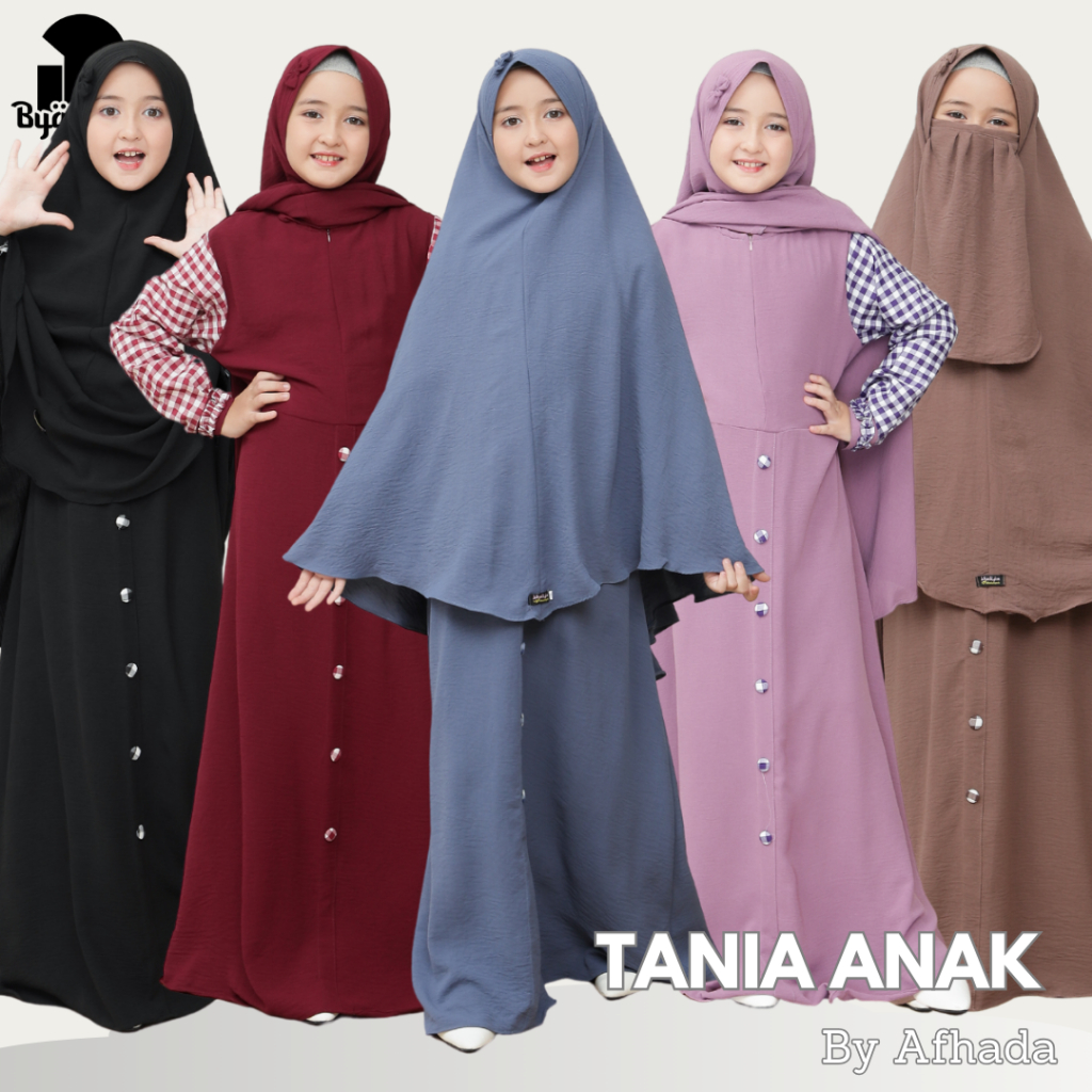 Byafhada Gamis Anak Cadar Tania Terbaru Baju & Hijab Syari Free Niqab
