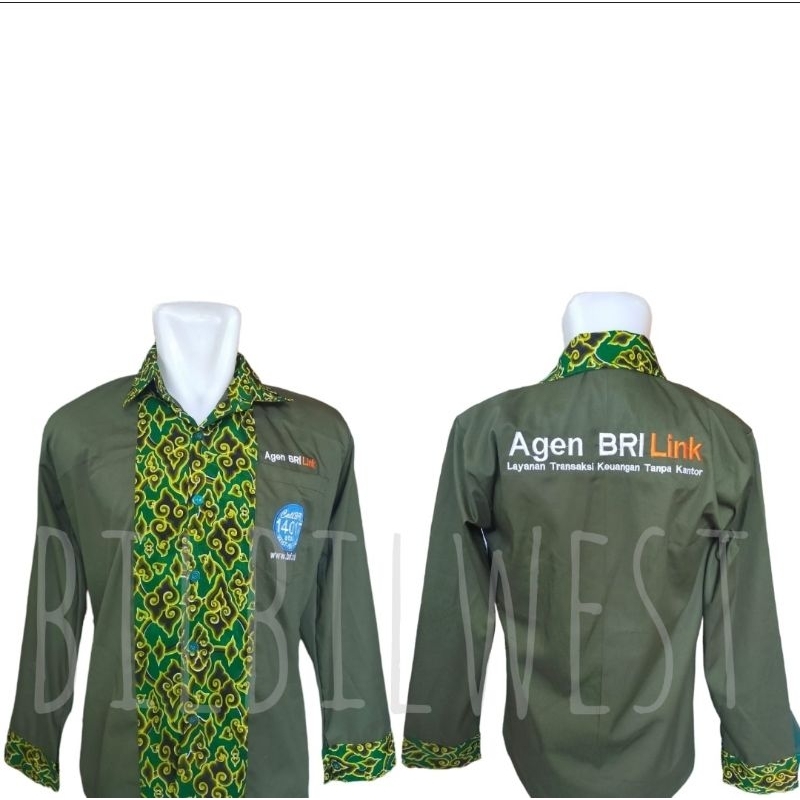 Baju Brilink Kemeja Agen Brilink Batik Warna Army