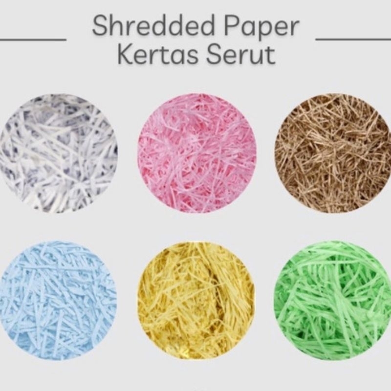 

SHREDDED PAPER/KERTAS CACAH/KERTAS HAMPERS/KERTAS SOBEKAN