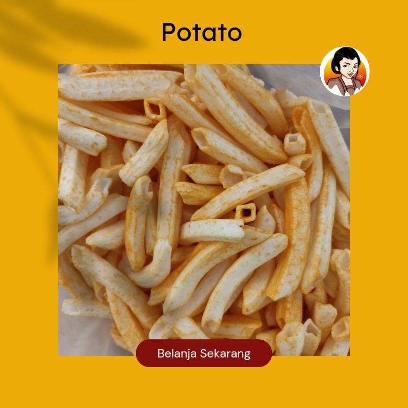 

STIK POTATO ORIGINAL & JAGUNG MANIS/ CAMILAN MAK'E/ CEMILAN KERING/ JAJANAN POTATO/ SNACK KILOAN