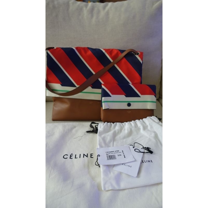 Preloved Celin* all soft shopper shoulder bag with Pouch