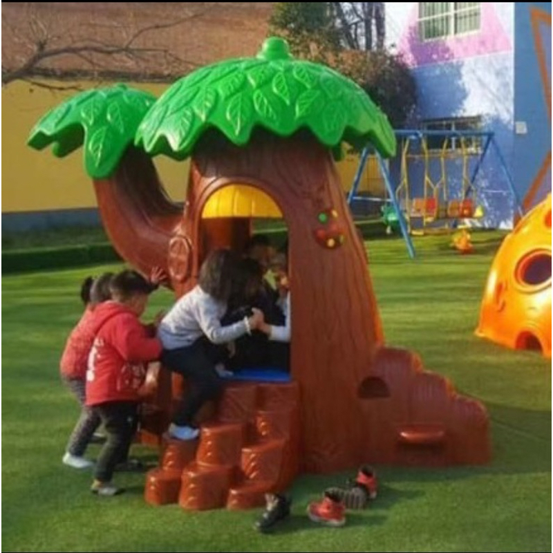 RUMAH POHON PLAYGROUND ARENA BERMAIN TREE HOUSE VILLA PEROSOTAN SLIDE GARDEN KURSI TAMAN RUMAH RUMAH