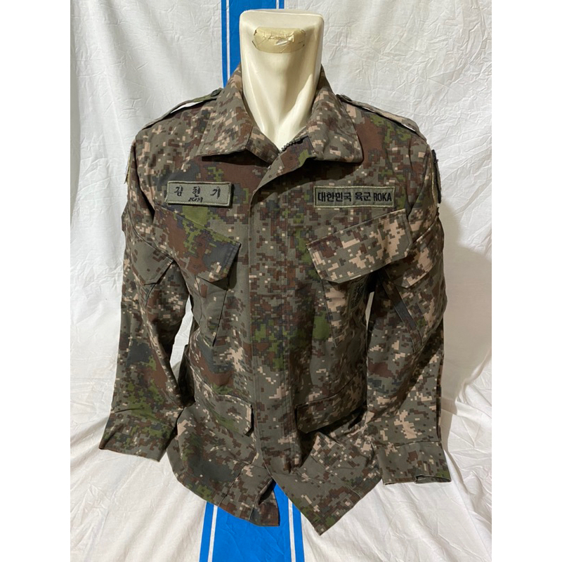 Coat Jaket Parka 2 Lapis Anti Air Instruktur Drill Sergeant Loreng Digital Roka Korea Army (1)