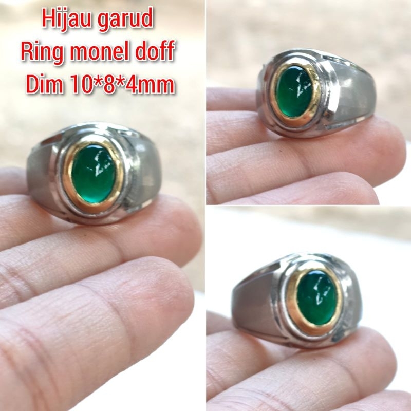 CINCIN PRIA BATU GARUD KECIL RING MONEL DOFF