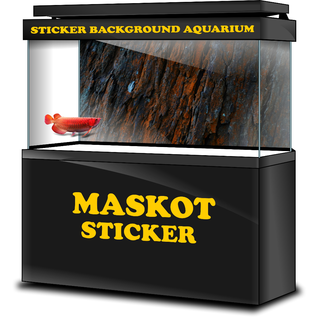 STICKER AQUARIUM, STIKER AKUARIUM, AQUASCAPE,  STIKER KACA AQUARIUM, STIKER BACKGROUND AQUARIUM, STI