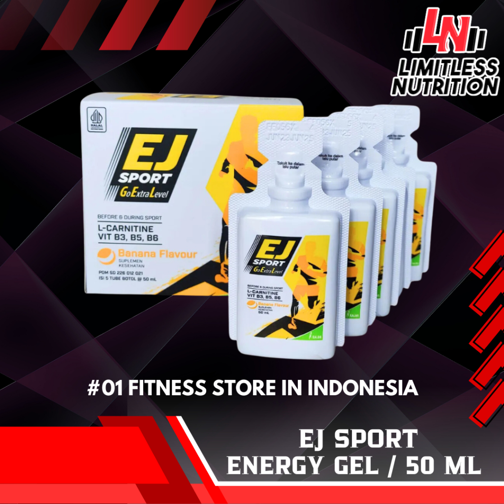 

EJ Sport Go Extra Level Energy Gel With Carnitine and Vitamin B3 B5 B6 50ml