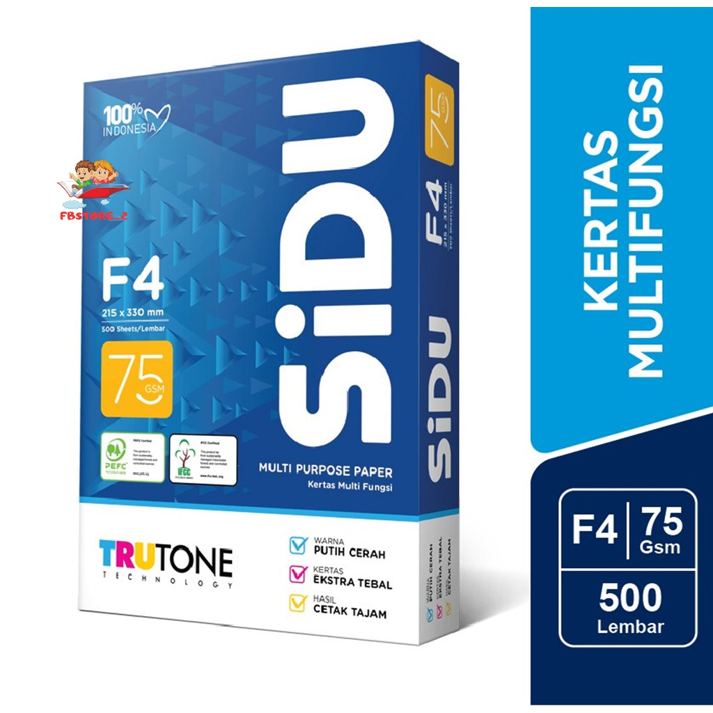 

[HVS] SiDU Kertas Fotocopy 75 GSM F4