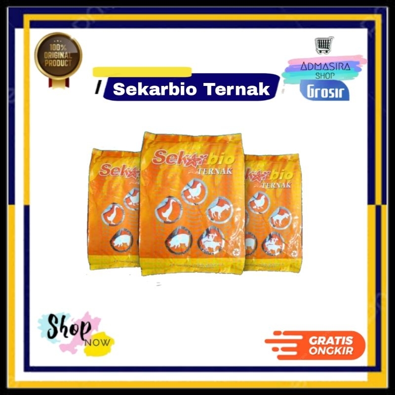 SEKARBIO 1KG Probiotik Ternak Bakteri Pakan Fermentasi Pakan Ternak Jewan Sapi Kambing 1 kg